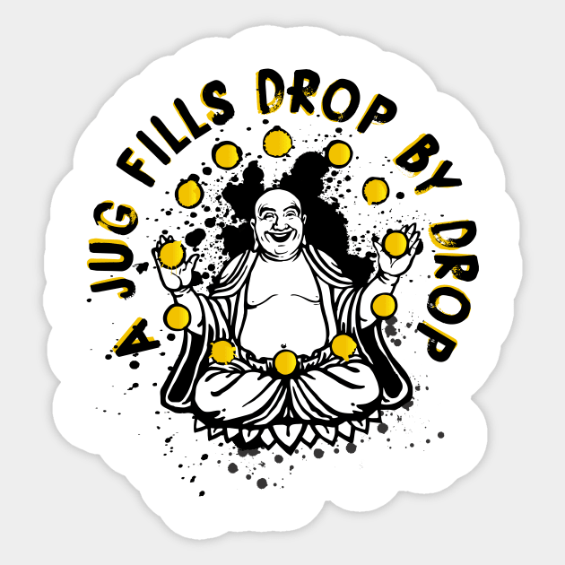 Laughing Buddha Sticker by ThreeHaresWares